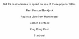 GentingBet Games for Casino Bonus