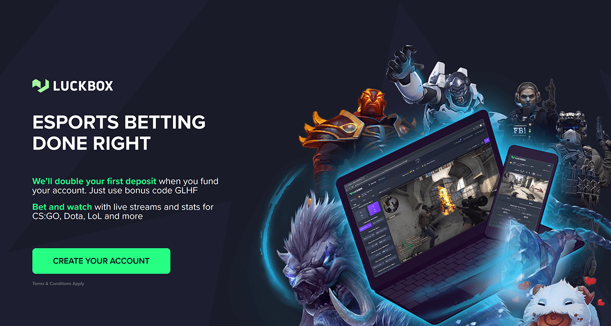 Luckbox Welcome Bonus for Esports Betting