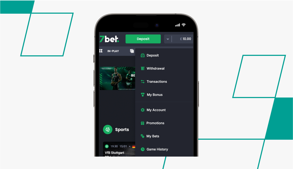 screenshot of 7bet withdrawal process